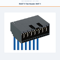 Connecteur de raccordement RAST 5 Tab Header 3647-1 haute température 150°C IDC 23, 4, 5, 6, 7, 8 broches, pas de 5,0 mm, pour appareils électroménagers, 250V 10,5A PA