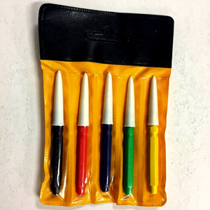 Ensemble de cinq outils coniques en fer colorés pour le perçage de bijoux DIY - Product Image 1