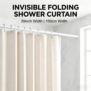 Rideau de douche magnétique pliable moderne 100*180cm 230GSM, paravent de douche accordéon peu encombrant pour petites salles de bain étroites - Product Image 2