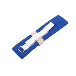 Cinturón de fijación médica, correa de sujeción de algodón grueso azul para muñeca y tobillo, para pacientes mayores postrados en cama - Product Image 1