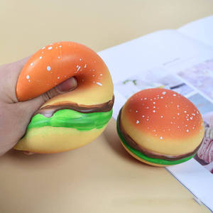 Jouet Squishy Hamburger Simulation Alimentaire Burger à Presser en TPR à <span class=keywords><strong>Rebond</strong></span> Lent Anti-Stress pour Enfants - Product Image 5