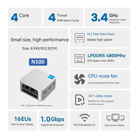 T8 Plus Intel N200 16G 512G Mini PC SSD 3xHDTV/USB3.0 2xRJ45 LAN Win11 DDR5 Wifi Computadora de escritorio industrial para trabajos de juegos