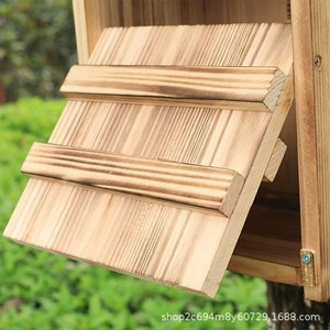 บ้านนกฮูกไม้ทรงสี่เหลี่ยม 4 ชั้น ทนทาน ใช้กลางแจ้ง รังนกขนาดกลาง เฟอร์นิเจอร์สัตว์เลี้ยงอเนกประสงค์ - Product Image 4