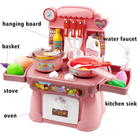 Jouets d'appareils de cuisine pour enfants, ensemble de cuisine d'imitation avec lumières et musique, éviers de cuisine avec cuisinière à induction électronique