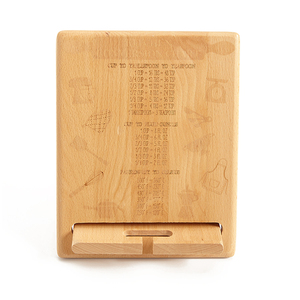 Tự nhiên nhà Laser khắc gỗ sồi nấu cuốn sách đứng <span class=keywords><strong>Cookbook</strong></span> chủ đơn chủ cho nhà bếp - Product Image 1