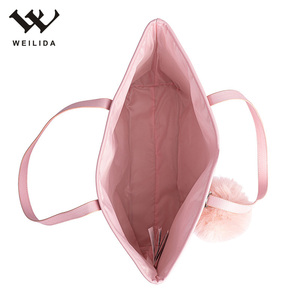 Moda impermeabile per bambini <span class=keywords><strong>rosa</strong></span> <span class=keywords><strong>borsa</strong></span> a mano PU per bambini borse e borse per ragazze moda moda gatto borse a mano per signore cerniera Pompon - Product Image 4