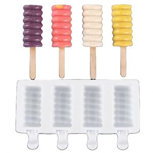Moules à sucettes glacées en silicone, moule à glace réutilisable, outil facile pour la fabrication de sucettes glacées, moule à crème glacée en silicone de qualité alimentaire - Product Image 1
