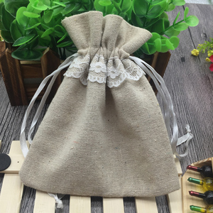 Wholesale Custom Drawstring Style Small Jute Bag with logo - Product Image 6