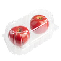 Boîtes d'emballage en plastique transparent de haute qualité en forme de pomme fraîche pour fruits