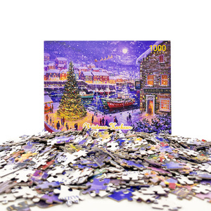 <span class=keywords><strong>Puzzle</strong></span> en carton épais personnalisé pour adultes, <span class=keywords><strong>1000</strong></span> <span class=keywords><strong>pièces</strong></span>, avec épaisseur sur mesure et design de jouet de dessin animé, vente en gros - Product Image 1