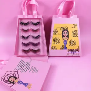 定制粉色睫毛盒标志睫毛袋包装批发可爱睫毛迷你手提箱包装盒