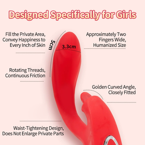 Vente chaude AV Vibromasseur Sex Toys Femmes V34 G-Spot Clitoris Stimulateur Masturbation Féminine 2-en-1 Langue-Lécher Gode IPx6 - Product Image 5