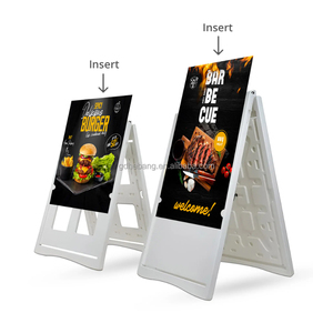 Gấp một khung bảng quảng cáo hai mặt ngoài trời/trong nhà điền vào nước nhựa xách tay vỉa hè dấu hiệu vỉa hè - Product Image 1