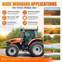 Tracteur agricole économique LAWNIO avec cabine climatisée en option et sélection de vitesses flexible pour le transport rural