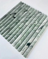 Mosaïque en bande de travertin, mosaïque murale en marbre naturel, carreaux courbes en forme de kit kat, mosaïque en marbre cannelé, mosaïque en travertin