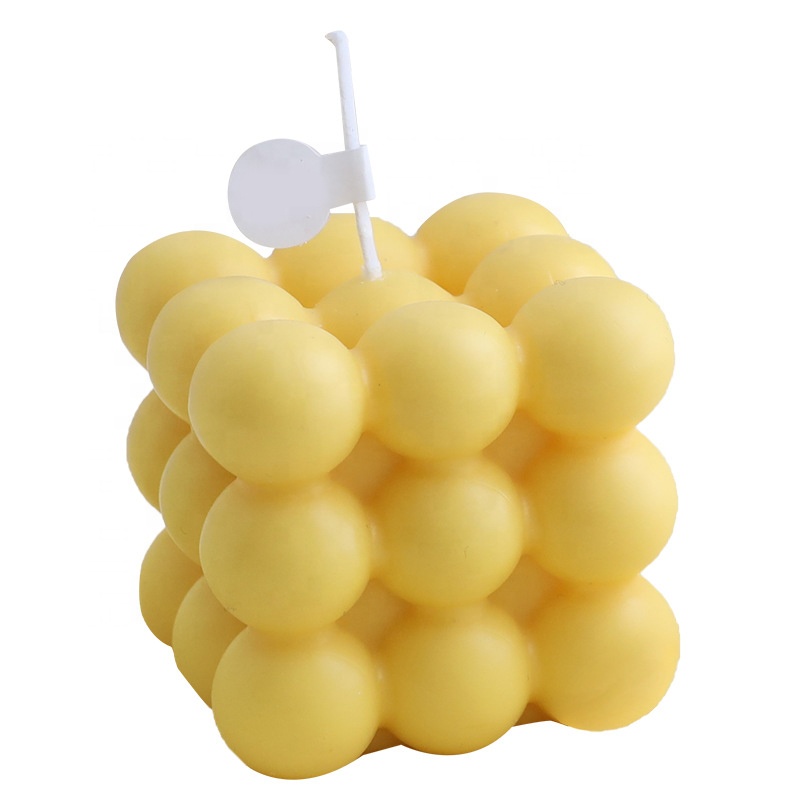 Декоративное эфирное масло, натуральный воск, ручная работа, домашний декор, милый кубический воск ручной работы, Ароматизированная пузырьковая свеча