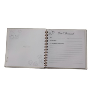 Logotipo personalizado de lámina de oro, libro oculto con alambre encuadernado para bebé, diario, registro de crecimiento del bebé, planificador de embarazo - Product Image 4