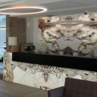 OEM Pandora Patagonia Quartzite Fujian Natural Big Slab Waterproof Stairs Luxury Dining Table Countertops Vanity Tops