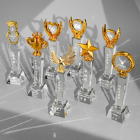 Trophée en métal créatif personnalisé haut de gamme et élégant adapté aux récompenses des employés thème à la mode peinture anniversaire remise des diplômes