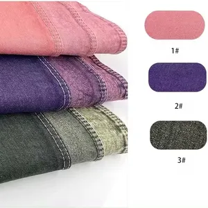 High Stretch Colored Denim Fabric Colorful Jeans Fabric Colorful Cloth Light Soft Woven Fabric For Pants