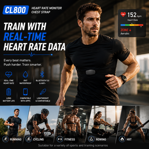 Monitor de Ritmo Cardíaco xBandi Bluetooth 5.0 ANT+ con Correa para el Pecho, Resistente al Agua IP67, Rastreador de Actividad Física en Tiempo Real para Correr y Ciclismo - Product Image 2