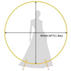 Arco Rotondo in Metallo per Palloncini da Esterno, Kit per Sfondo Floreale, Decorazione per Feste di Compleanno ed <span class=keywords><strong>Eventi</strong></span> Nuziali - Product Image 4