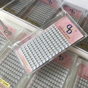 Venta al por mayor de pestañas de tallo largo 4D de 0.07, bandejas de pestañas hechas a mano, abanicos de volumen pre-fabricados, extensiones de pestañas 3D 5D 6D, pestañas Promade, extensiones de pestañas Cils - Product Image 4