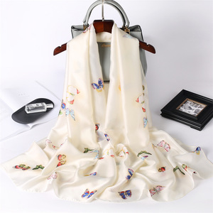 Bufanda de Poliéster Ligera, Nuevo Estilo 2026, 180 cm, Diseño Floral, Regalo para Mujeres, Cumpleaños, Día del Maestro - Product Image 1