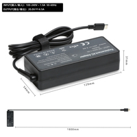 Cargador Universal tipo C 90W 20V 4.5A cargador de ordenador portátil adaptador de corriente CA para Thinkpad Yoga 370 910 920 X280 X390 X395