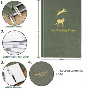 Tùy chỉnh đọc sách nhật ký tùy chỉnh thiết kế bìa cho cuốn sách đọc A5 bìa cứng máy tính xách tay Tạp Chí với biểu tượng tùy chỉnh & trang bên trong - Product Image 2