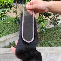 Meilleures ventes : Fermetures en dentelle HD 2x6, 100% cheveux humains vierges brésiliens, ligne de cheveux pré-épilée, transparentes, ondulées, 2x6 He Lace Closures
