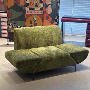 Italian Minimalist Casual <b>Sofa</b> Chair Designer Style Swivel Armrests Vintage Fabric Single Seat Living Room Chair - Product Image 2