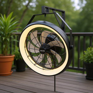Ventilador de pared Vevor de 22 pulgadas con luz y control remoto para uso en exteriores y patios - Product Image 2