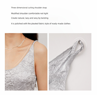 Acétate texturé plissé 2 pièces ensemble femmes été vêtements pour femmes costume décontracté ensembles pantalon à jambes larges jupe à bretelles costume décontracté