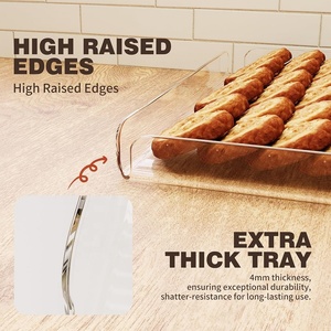 Las últimas bandejas de postre acrílicas dobladas para fiesta. Cenar, Cumpleaños, Familia - Product Image 2