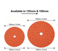 Disques abrasifs en céramique 6 pouces 150 mm multi-trous, oxyde d'aluminium céramique violet, auto-agrippants, pour peinture automobile, bois, métal