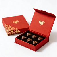 Boîte rigide en carton pour chocolats, fermeture magnétique, estampage or, emballage alimentaire, design personnalisé, emballage de chocolats, boîte en papier
