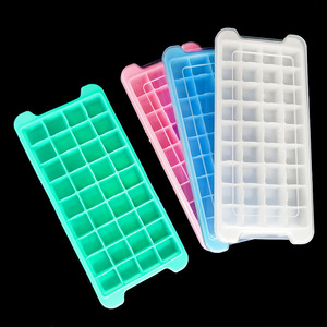 Molde para cubitos de hielo, molde para cubitos de hielo de 24 compartimentos con tapa, congelador rápido para refrigerador doméstico, caja para cubitos de hielo de 36 compartimentos - Product Image 2