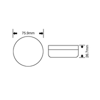 Étui de poudre ronde vide, compact, double couche, de 50 ml