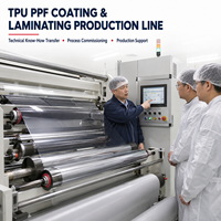 Ligne de production clé en main de films de protection de peinture TPU, machine automatique de laminage et de revêtement PPF avec support de formule