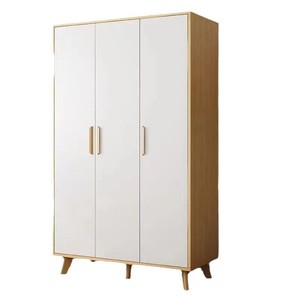 Armoire à portes battantes de style nordique, meuble de rangement pour chambres à coucher, appartements, hôtels, maisons d'hôtes et chambres de location - Product Image 4