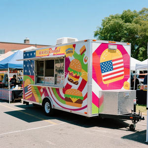 Carrito de Helados Ambulante Pequeño 2025 en Venta, Remolque de Comida Rápida Móvil - Product Image 4