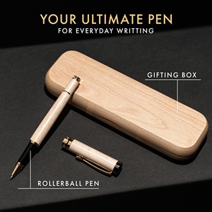 Juego de Bolígrafos Ecológicos de Bambú, Bolígrafo Ecológico con Logotipo Personalizado, Bolígrafo de Regalo - Product Image 3