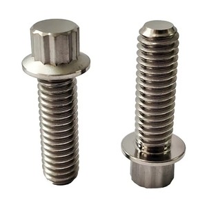 Tornillos de cubo de rueda de aleación de titanio GR5 con brida hexagonal de alta resistencia M6x28mm, tornillos de 12 puntos para llantas divididas, para fijación automotriz - Product Image 1