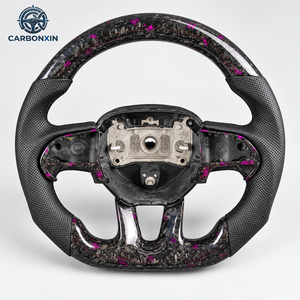 Volante Deportivo de Fibra de Carbono y Cuero con LED para Dodge Charger Challenger Durango SRT RT Magnum Scat Pack 2015-2023 - Product Image 1