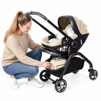 Poussette Bébé 4 en 1 Personnalisée OEM ODM Kidilo, Matériel en Alliage d'Aluminium, Pliable, Légère, 0-6 Mois, Voyage, Extérieur