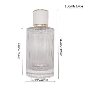 Venta al por Mayor de Botellas de Perfume de Vidrio Vacías Recargables Personalizadas de Lujo de Alta Calidad de 100 ml con Forma Redonda para Mujer - Product Image 2