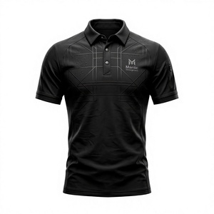 เสื้อโปโลแขนยาวผู้ชาย ผ้าฝ้าย 100% เป็นมิตรกับสิ่งแวดล้อม ลายเรียบ ระบายอากาศได้ดี กันยับ รับสกรีนโลโก้ แบบแขนสั้น - Product Image 1