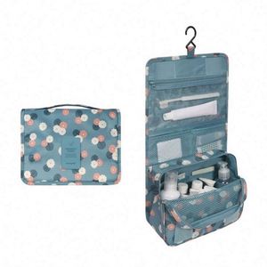 Bolsa de Cosméticos de Viaje Expandible de Gran Capacidad, Impermeable, de Nailon, para Colgar, Organizador de Artículos de Aseo - Product Image 1