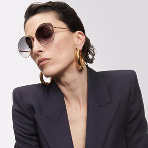 Gafas de Sol Extra Grandes a la Moda Hechas a Medida para Mujer, Estilo Ojo de Gato, Montura Cuadrada con Cabeza de Leopardo, Protección UV400, Estilo Instagram - Product Image 4